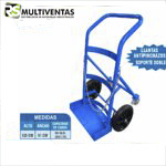 COCHE PORTA CILINDRO 55GLS  200LTS LLANTAS ANTIPINCHAZOS - SOPORTE DOBLE