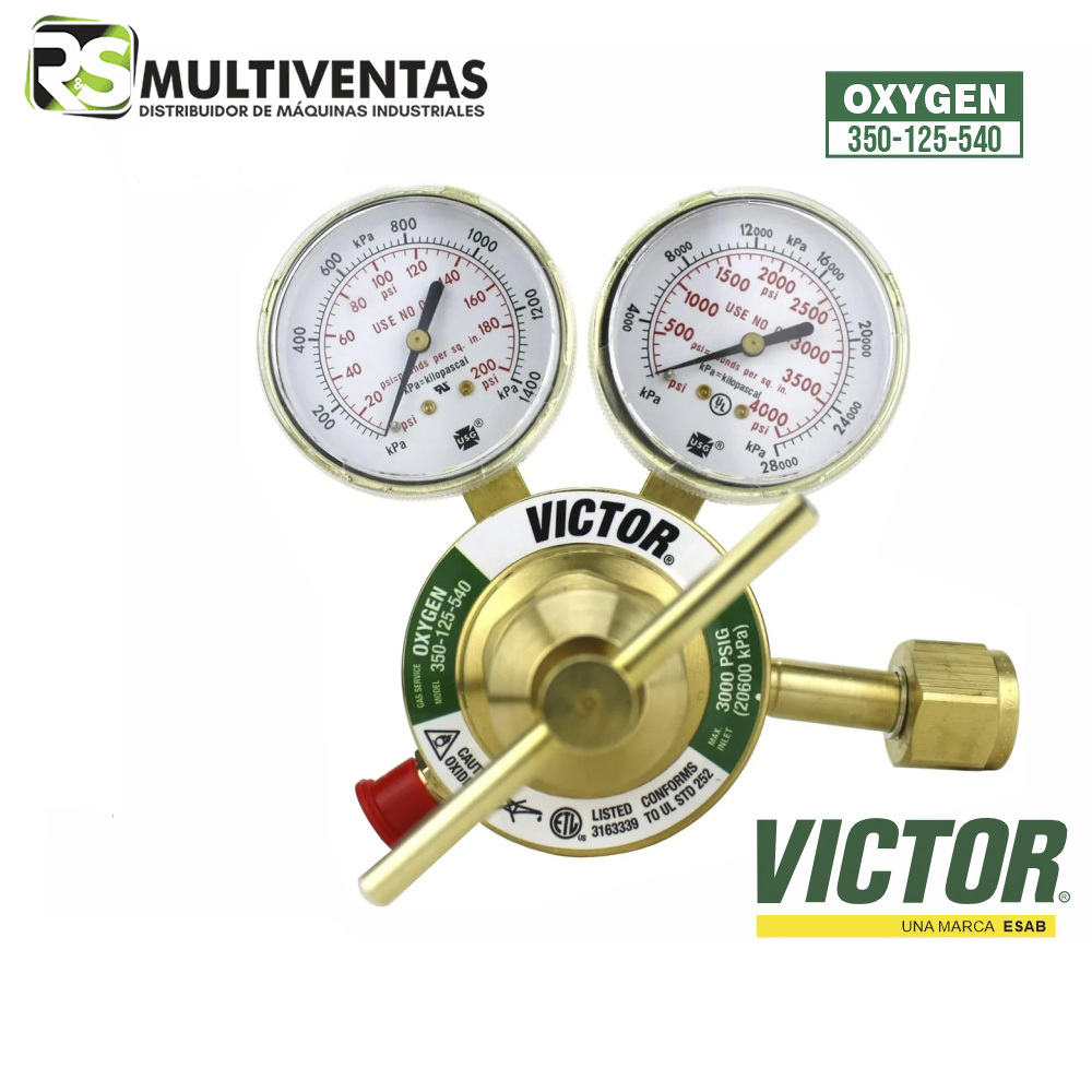 REGULADOR-DE-OXIGENO-350-125-540.jpg REGULADOR DE OXÍGENO VICTOR 350-125-540 - Imagen 1